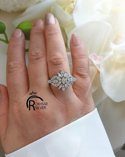 انگشتر نقره جواهری