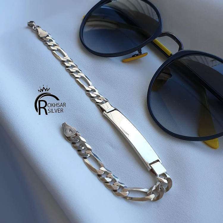 دستبند نقره مردانه مدل فیگارو