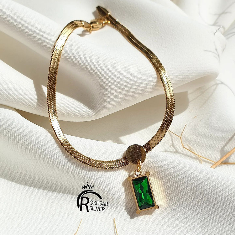 دستبند زنانه استیل مدل هرینگبون(ماری) کد RS_294
