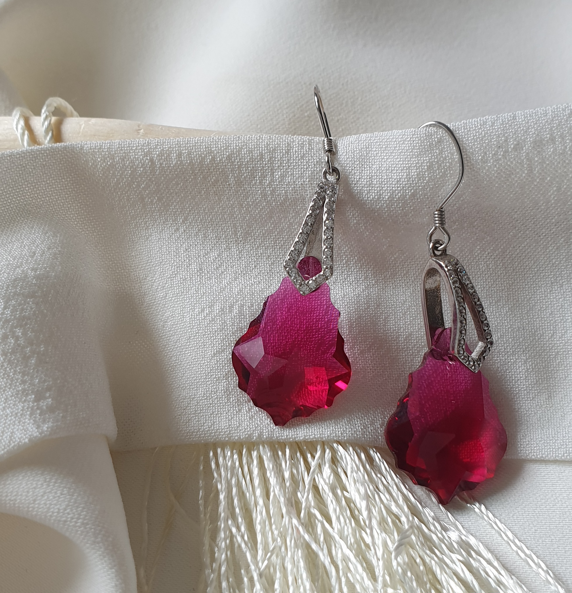 نیم ست نقره سواروسکی