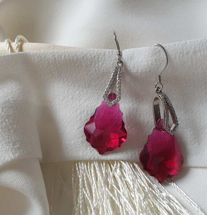 نیم ست نقره سواروسکی