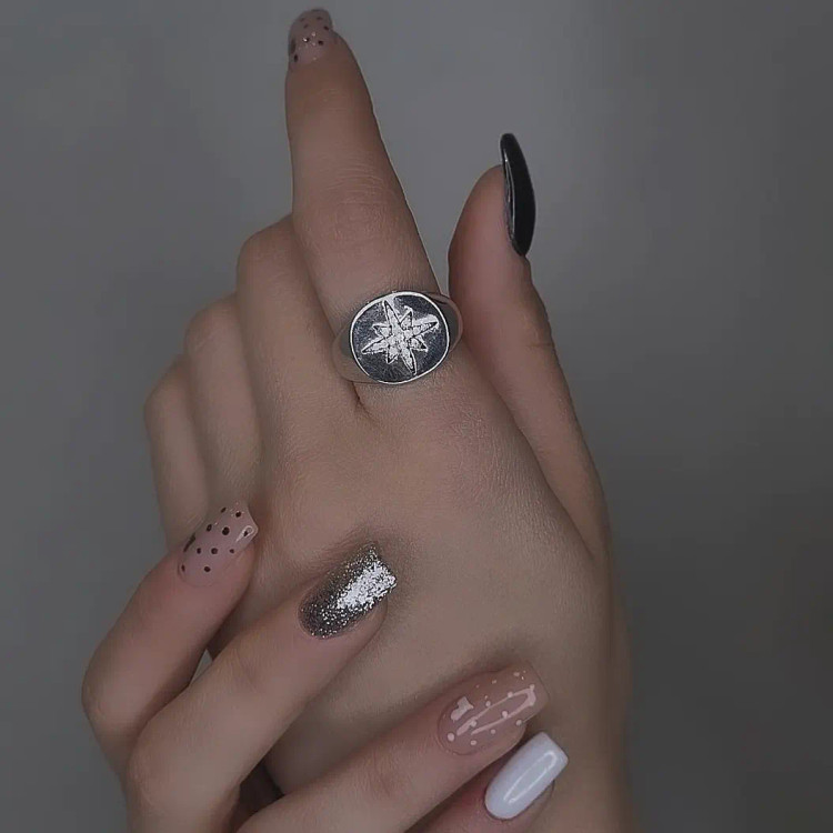 انگشتر نقره جواهری ظریف