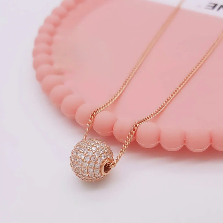 گردنبند زنانه گوی طرح طلا