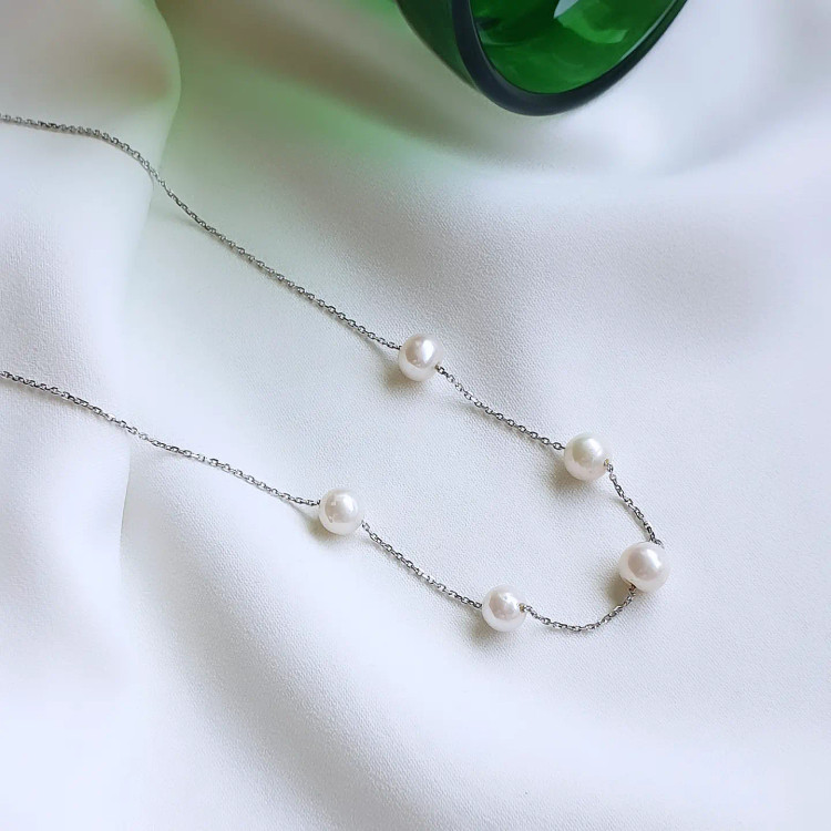 گردنبند نقره مروارید