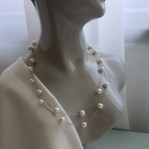 گردنبند نقره مروارید