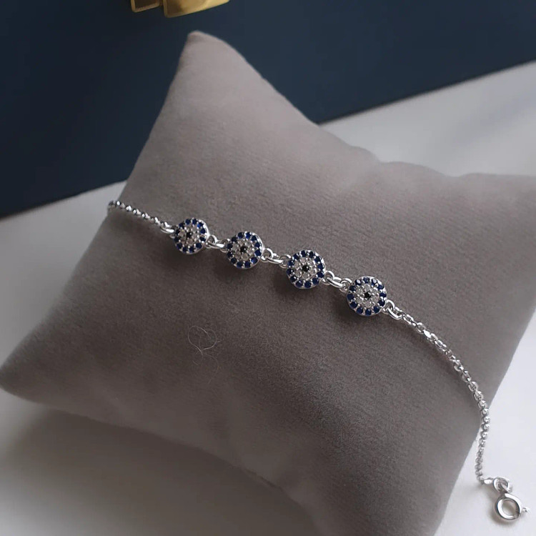 دستبند نقره چشم نظر