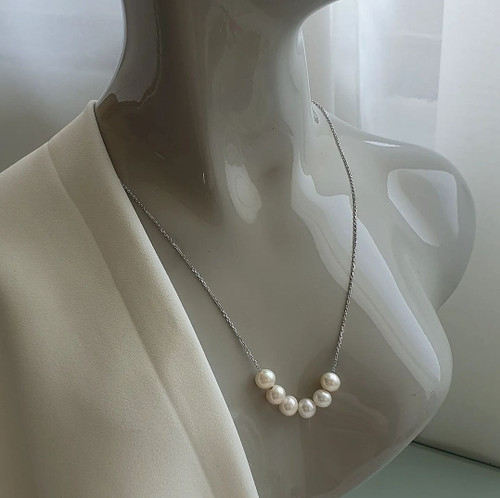 گردنبند نقره مروارید