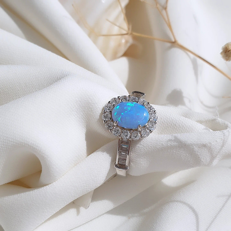 انگشتر نقره اُپال اصل