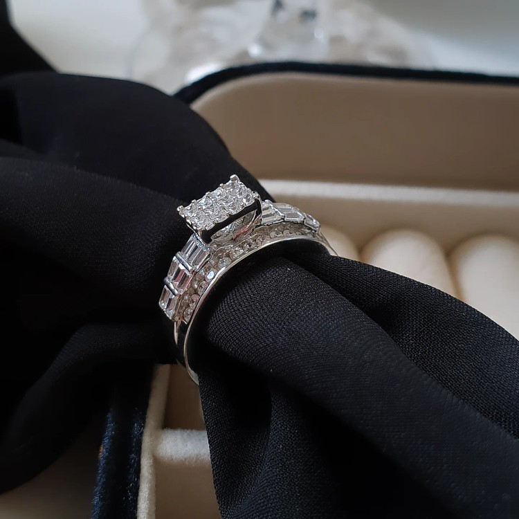 انگشتر نقره سولیتر