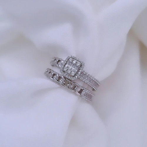 حلقه و پشت حلقه نقره