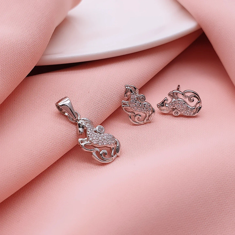 نیم ست نقره بچگانه