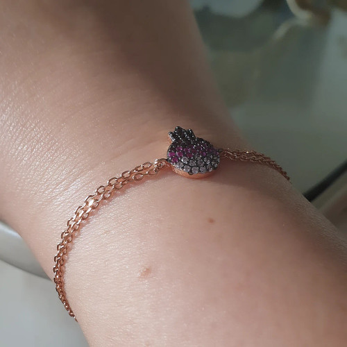 دستبند نقره انار