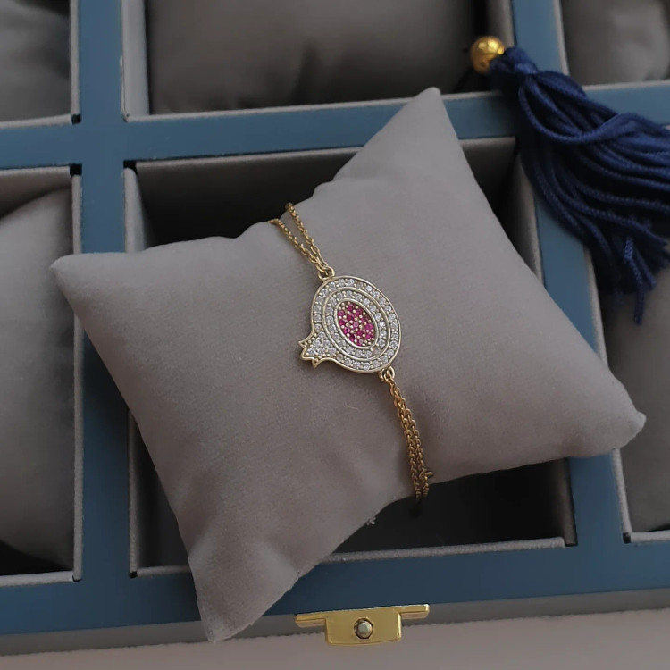 دستبند نقره انار