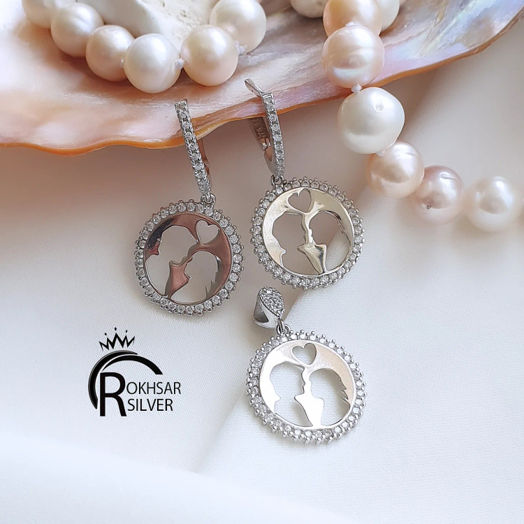 نیم ست نقره مدل زن و مرد
