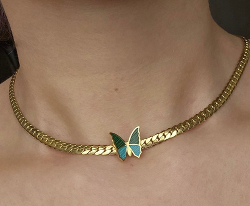 گردنبند استیل پروانه
