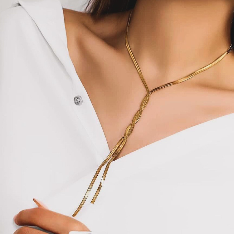 گردنبند استیل هرینگبون