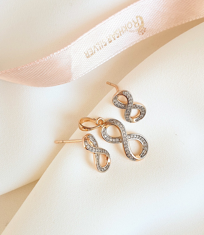 نیم ست بی نهایت ژوپینگ با آبکاری طلا