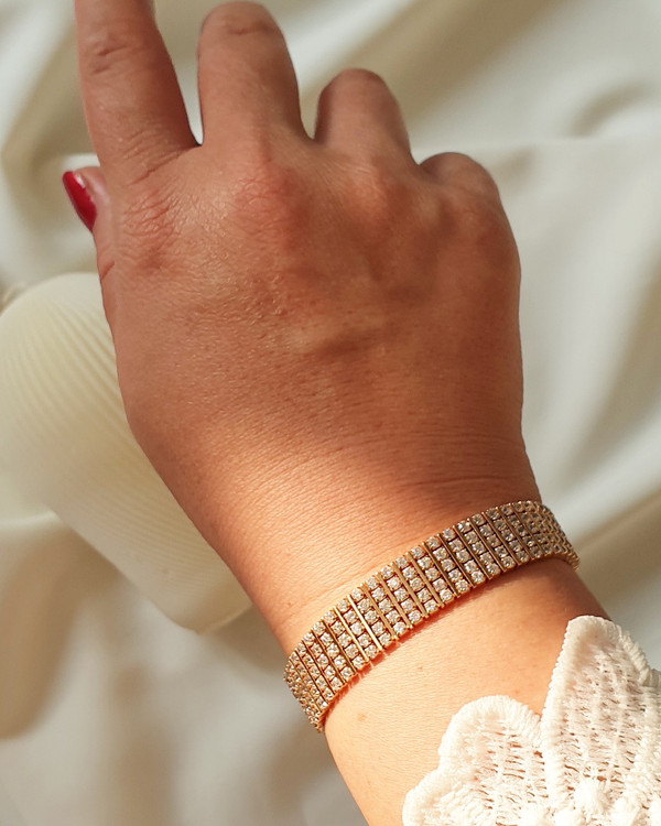 دستبند جواهری فول نگین