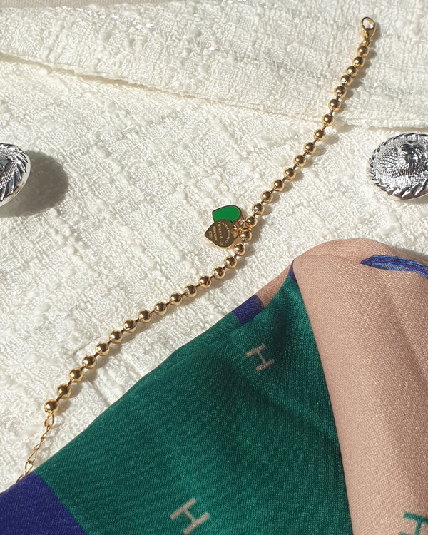 دستبند استیل زنانه مدل گوی