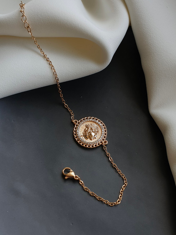 دستبند سکه ای برند ژوپینگ با آبکاری طلا