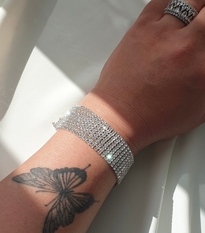 دستبند تنیسی فول نگین