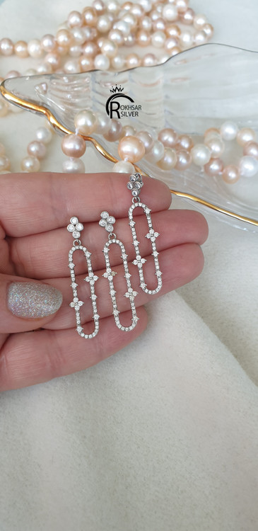 نیم ست نقره با مدل جدید وجواهری