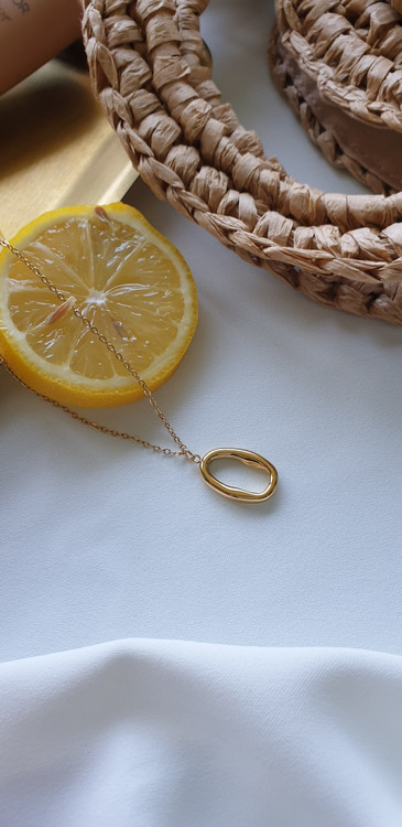 گردنبند استیل مینیمال طلایی