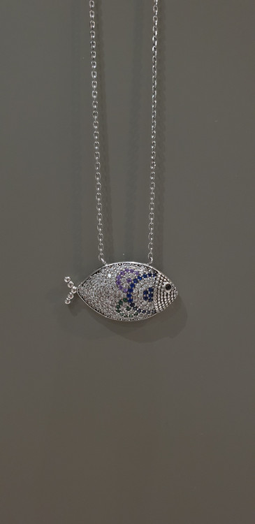 گردنبند نقره جواهری