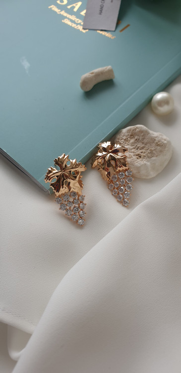 گوشواره طرح انگور ژوپینگ