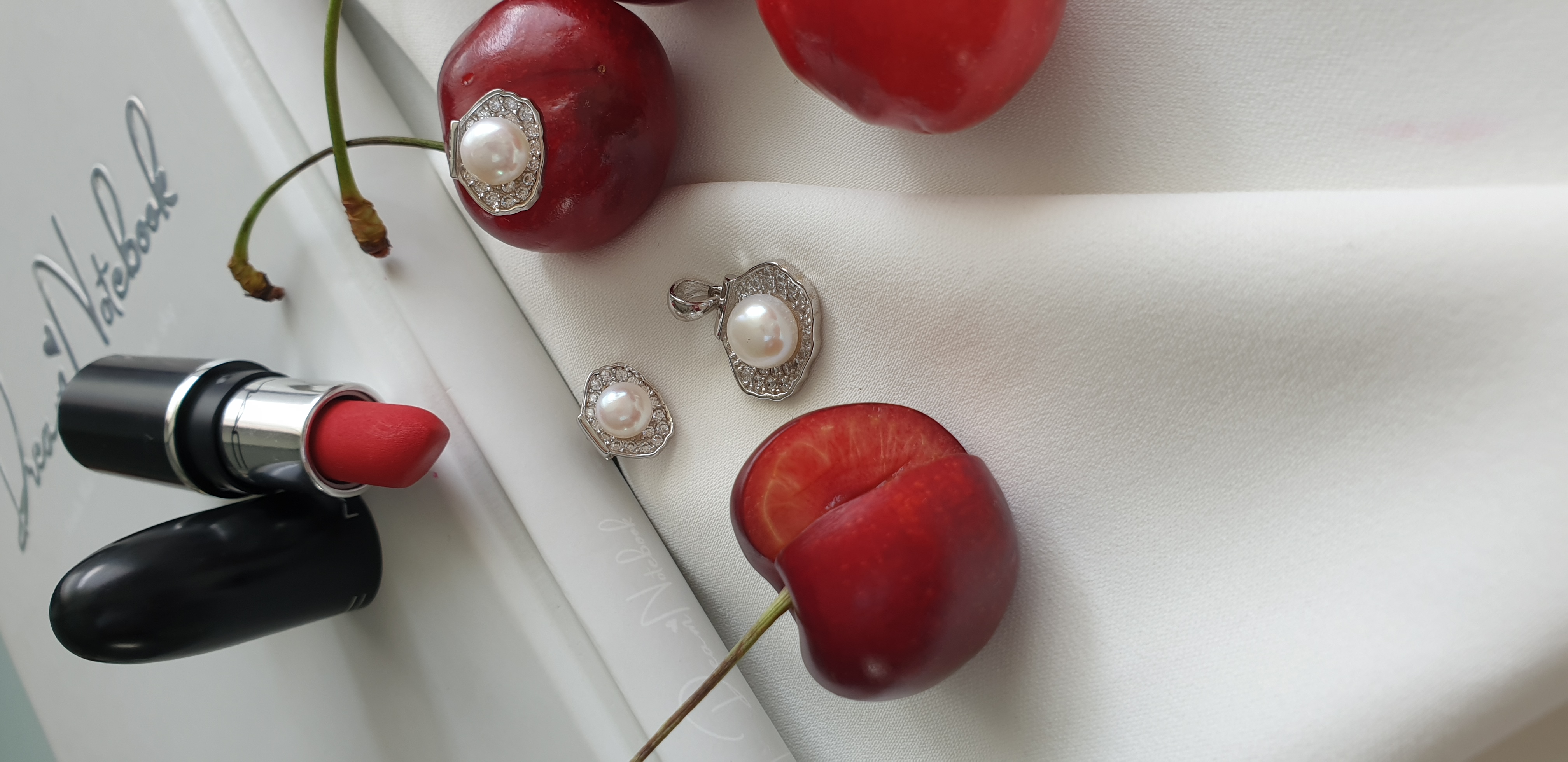 نیمست نقره با مروارید اصل