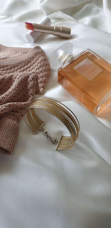 دستبندنقره با طراحی خاص و آبکاری دو رنگ