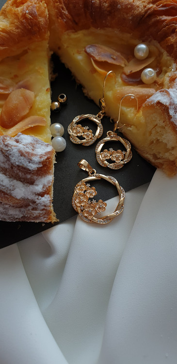 ست حلقه گل سبکطلا