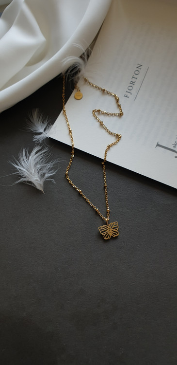 گردنبند پروانه استیل