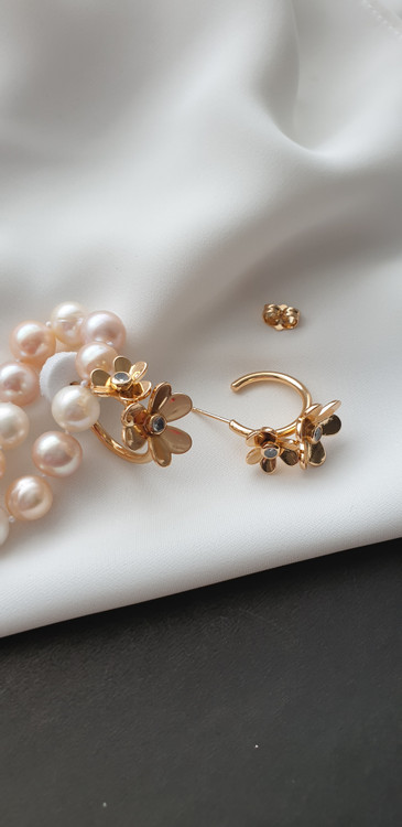 گوشواره حلقه ای گل