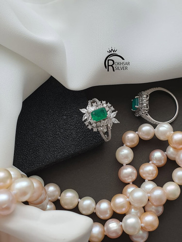 انگشتر نقره جواهری