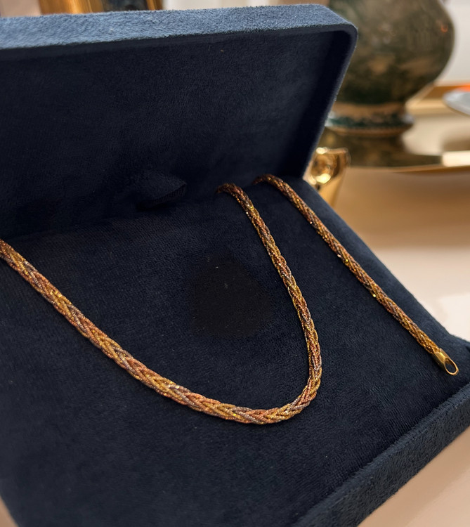 سرویس سه رنگ بافته شده نقره ایتالیایی