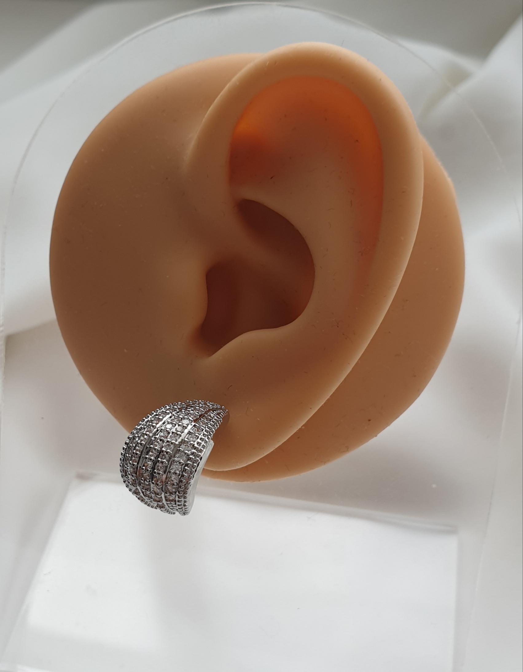 گوشواره چسبان و میخی جواهری