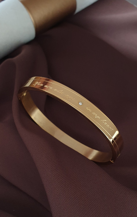 دستبند استیل مفهومی (شما همیشه در قلب منید)