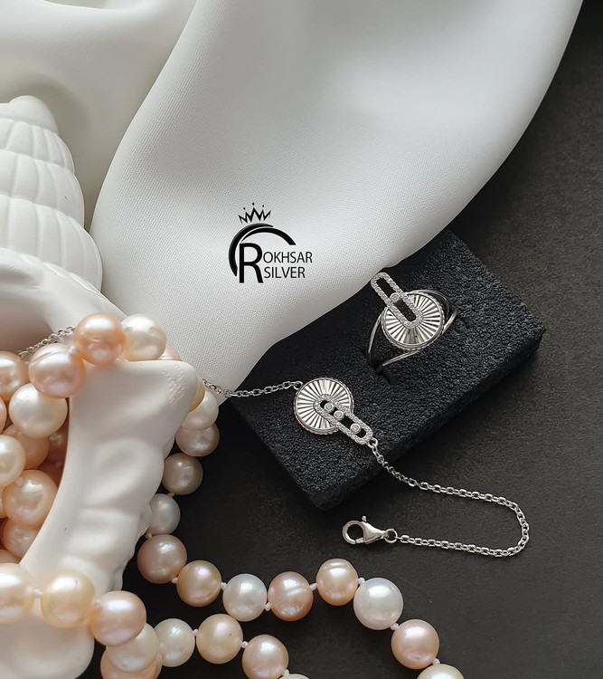 دستبند نقره تراش و انگشتر تراش نقره