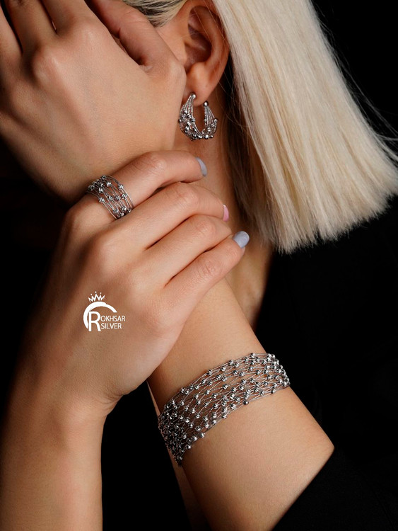 ست دستبند وانگشتر البرنادو طرح طلا