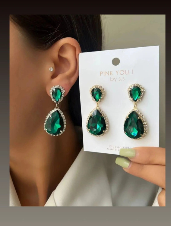 گوشواره اشک زمرد