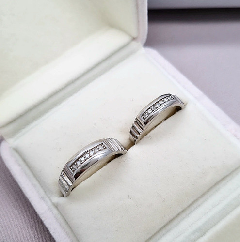 حلقه ست زنانه و مردانه نقره