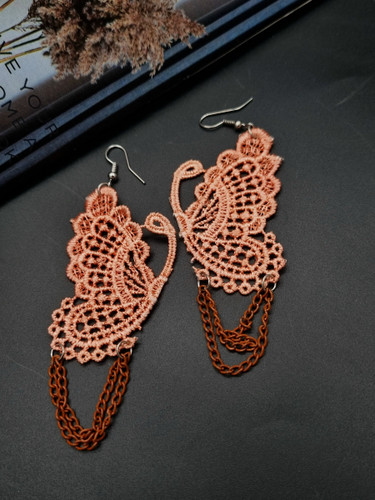 گوشواره پروانه گیپوری گلبهی