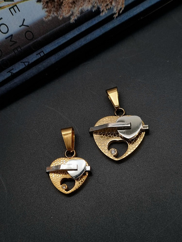 پلاک استیل ست خانم و آقا مدل قلب