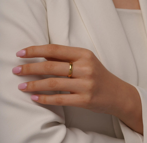 انگشتر حلقه رینگ طلایی استیل