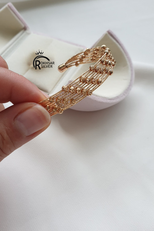 دستبند النگویی مدل البرنادو طرح طلا