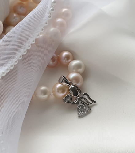 پلاک فرشته نقره برای دختربچه ها و طرح طلا