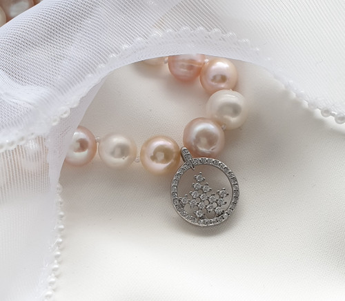 پلاکنگیندار نقره طرح جواهر ظریف