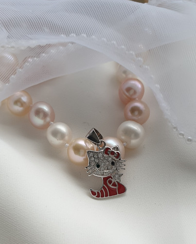 پلاک نقره کیتی دخترانه