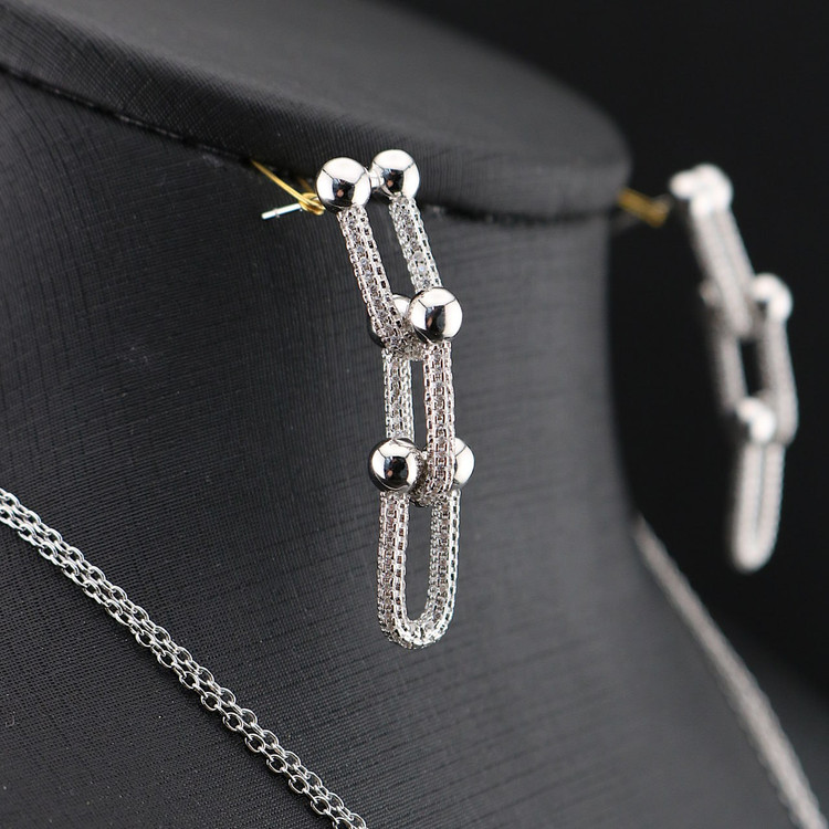 کوشواره آویز نقره تیفانی